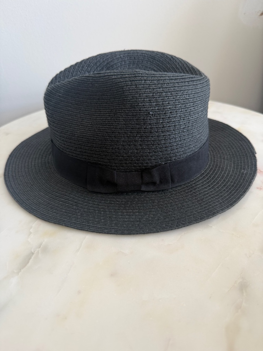 Nicole Marciano Women’s Black Bow Straw Sun Hat